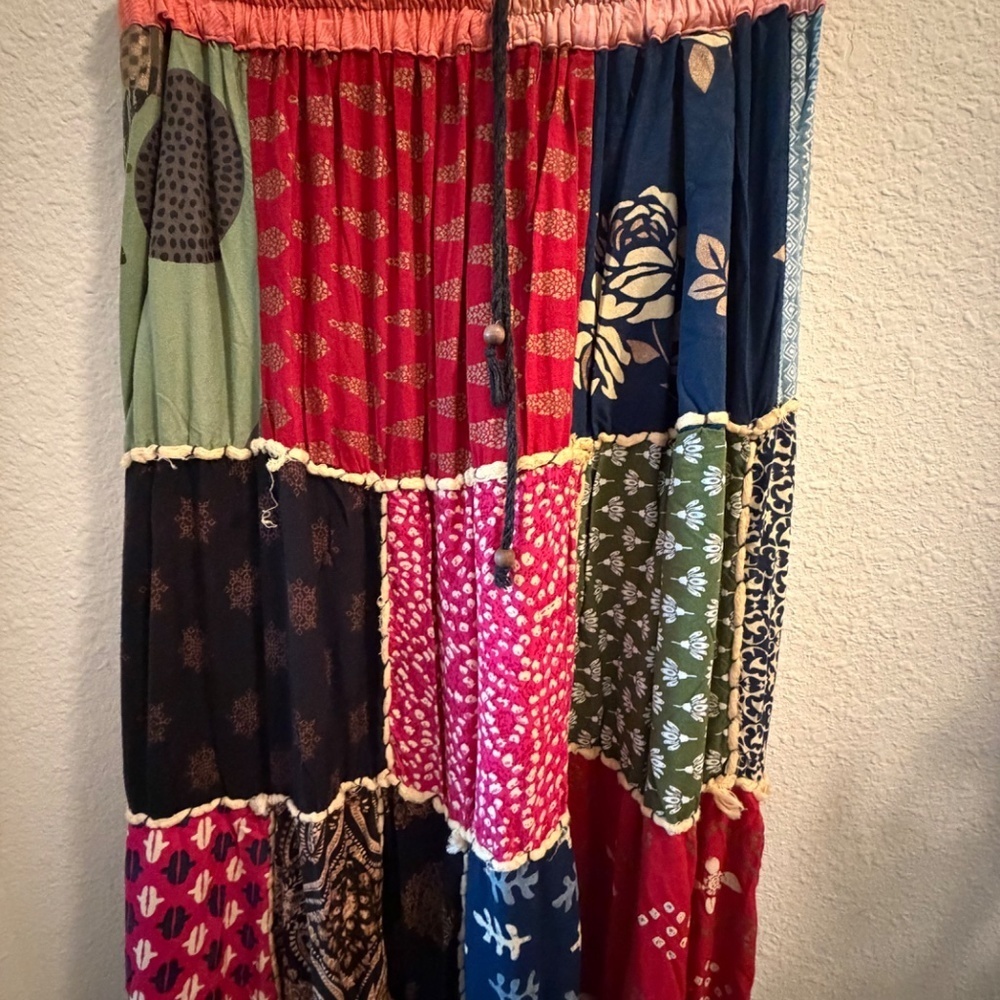 Kantha Patchwork Skirt, One of a kind, Fits like a Small - Picture 16 of 16